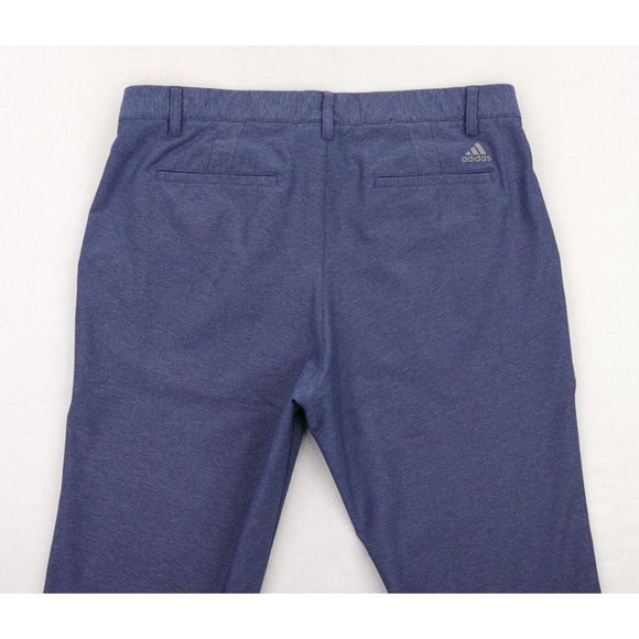 Adidas Ultimate365 Twill Crosshatch Pants Men's Size 35 X 31 Blue Stretch - Picture 3 of 8